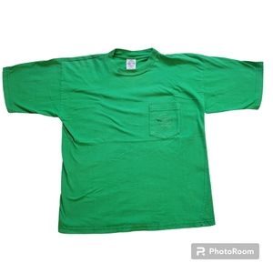 Vintage Salty Dog Gant Men's Green Chest Pocket Tee M